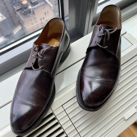 Paul Evans Newman Derby – Dark Brown Italian Leather (Size 6.5 / Fits US 8.5)